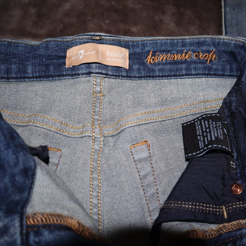 7 For All Mankind Kimmie Crop Jeans, Size 27